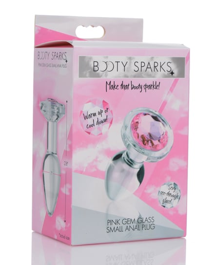 Booty Sparks Pink Gem Glass Anal Plug – Small by BootySparks product image