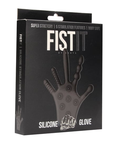 Shots Fistit Silicone Stimulation Glove – Black by Fist It product image