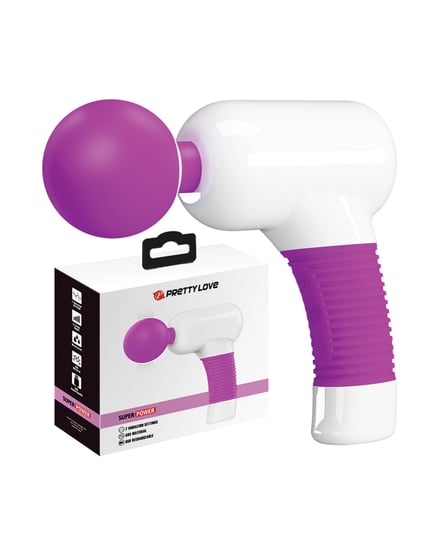 Pretty Love Super Power Fun Gun Massager – White/Fuchsia by Pretty Love product image