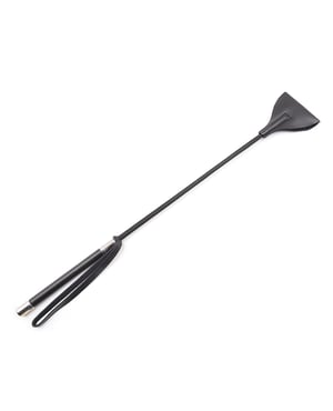 Plesur 21″ Wide Tip Leather Crop – Black by Plesur product image