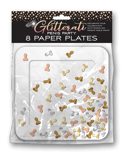 Glitterati Penis Party Plates – Pack of 8 by Candy Prints product image