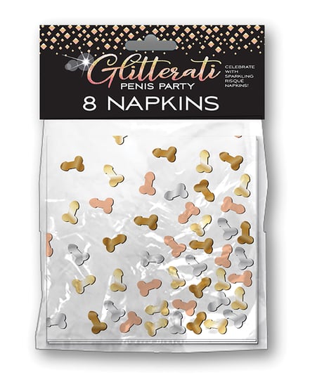Glitterati Penis Party Napkins – Pack of 8 by Candy Prints product image