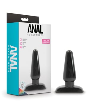 Blush Anal Adventures Basic Anal Plug – Medium Black by Anal Adventures product image