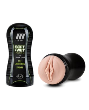 Blush M for Men Soft & Wet Pussy with Pleasure Ridges Self Lubricating Stroker – Vanilla by M for Men product image