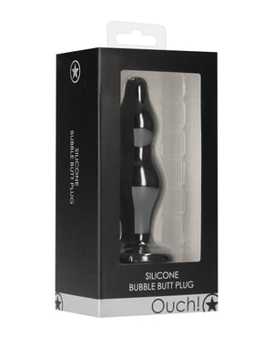 Shots Ouch Bubble Butt Plug – Black by Ouch product image