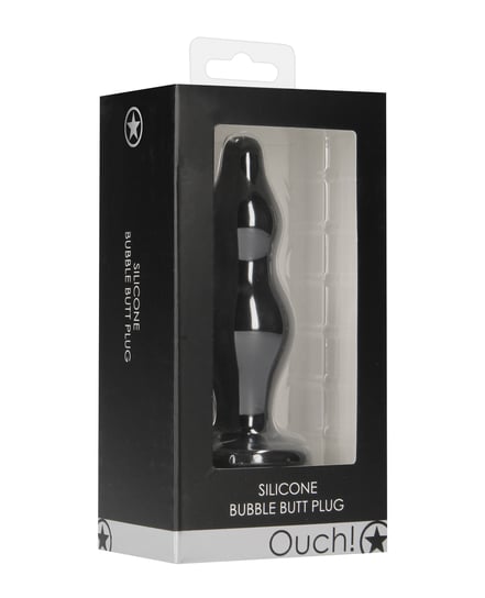Shots Ouch Bubble Butt Plug – Black by Ouch product image
