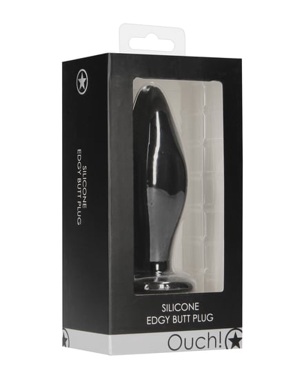 Shots Ouch Edgy Butt Plug – Black by Ouch product image