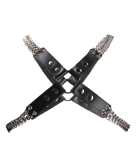 Shots Uomo Chain & Chain Harness – Black by Ouch Uomo product image