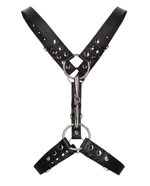 Shots Uomo Men’s Harness w/Metal Bit – Black by Ouch Uomo product image