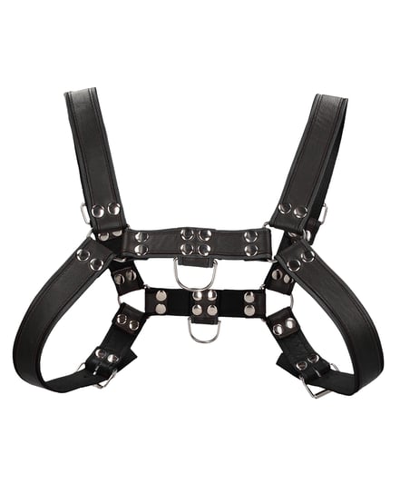 Shots Uomo Chest Bulldog Harness Large/XLarge – Black by Ouch Uomo product image
