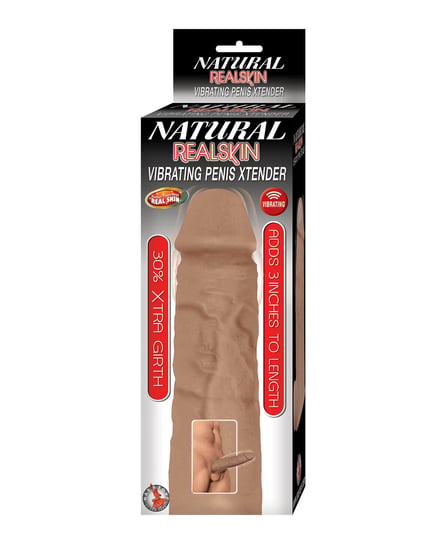 Natural Realskin Vibrating Penis Xtender – Brown by Natural Realskin product image