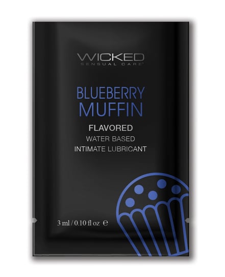 Wicked Sensual Care Water Based Lubricant – .1 oz Blueberry Muffin by Wicked Sensual Care product image