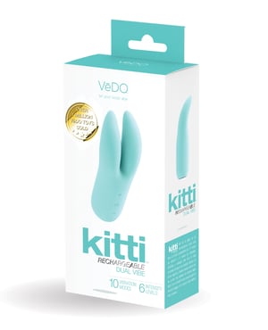 VeDO Kitti Rechargeable Dual Vibe – Tease Me Turquoise by VeDO product image