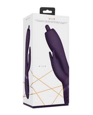 Shots Vive Nilo Pinpoint Rotating G-Spot Rabbit – Purple by Vive product image
