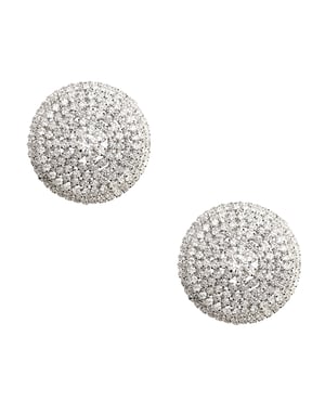 Neva Nude Burlesque Big O Crystal Jewel Reusable Silicone Pasties – Silver O/S by Neva Nude product image