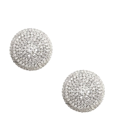 Neva Nude Burlesque Big O Crystal Jewel Reusable Silicone Pasties – Silver O/S by Neva Nude product image