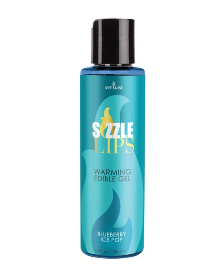 Sizzle Lips Warming Gel – 4.2 oz Bottle Blueberry Ice Pop by Sensuva product image