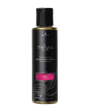 Sensuva Me & You Massage Oil – 4.2 oz Berry Flirty by Sensuva product image