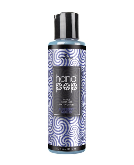 Handipop Hand Job Massage Gel – 4.2 oz Bottle Blueberry Muffin by Handipop product image