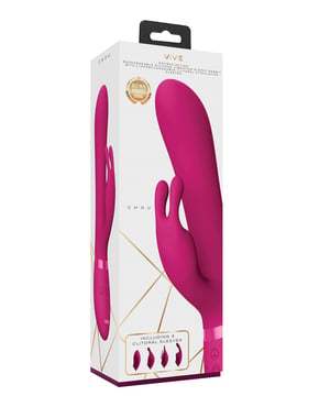 Shots Vive Chou G-Spot Rabbit w/Interchangeable Clitoral Attachments – Pink by Vive product image