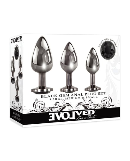Evolved Black Gem Anal Plug Set by Evolved product image