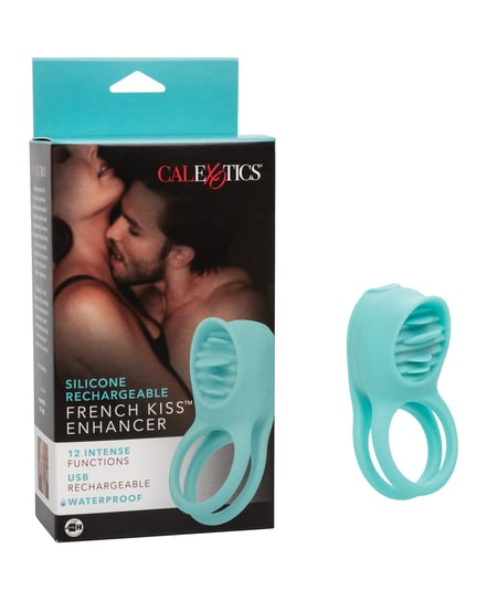 Couple’s Enhancers Silicone Rechargeable French Kiss Enhancer – Teal by Couple's Enhancers product image
