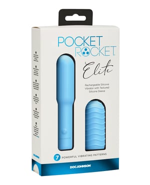 Pocket Rocket Elite Rechargeable w/Removable Sleeve – Sky Blue by Pocket Rocket product image