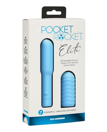 Pocket Rocket Elite Rechargeable w/Removable Sleeve – Sky Blue by Pocket Rocket product image