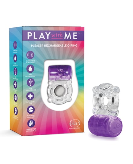 Blush Play With Me Pleaser Rechargeable C Ring – Purple by Play With Me product image