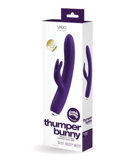 VeDO Thumper Bunny Rechargeable Dual Vibe – Deep Purple by VeDO product image