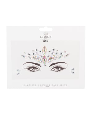 Shots Bliss Dazzling Crowned Face Bling Sticker O/S by Le Desir by Shots product image