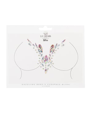 Shots Bliss Dazzling V Cleavage Bling Sticker O/S by Le Desir by Shots product image