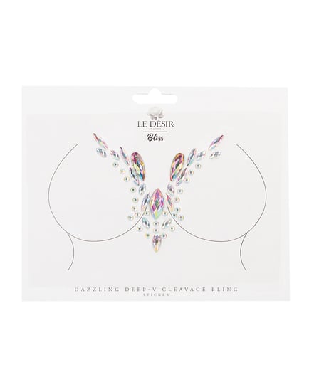 Shots Bliss Dazzling V Cleavage Bling Sticker O/S by Le Desir by Shots product image