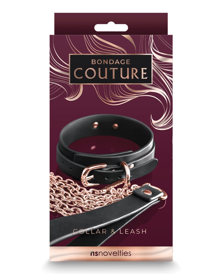 Bondage Couture Collar & Leash – Black by Bondage Couture product image