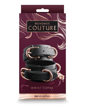 Bondage Couture Wrist Cuffs – Black by Bondage Couture product image