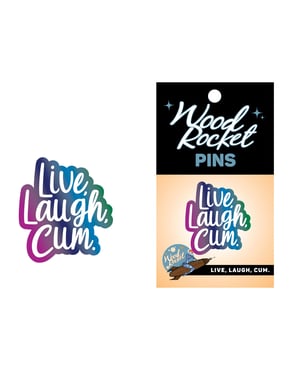 Wood Rocket Live Laugh Cum Large Pin – Multi Color by Wood Rocket product image