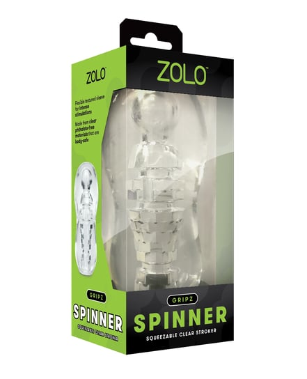 ZOLO Gripz Spinner Stroker – Clear by ZOLO product image