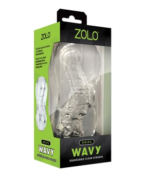 ZOLO Gripz Wavy Stroker – Clear by ZOLO product image