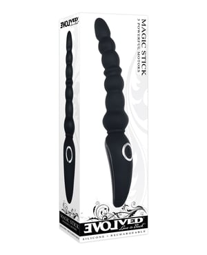 Evolved Magic Stick Beaded Vibrator – Black by Evolved product image