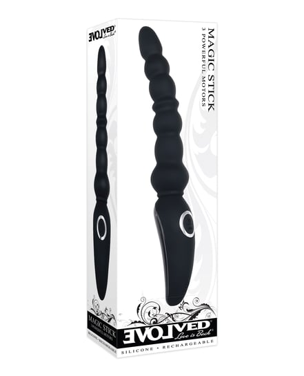 Evolved Magic Stick Beaded Vibrator – Black by Evolved product image