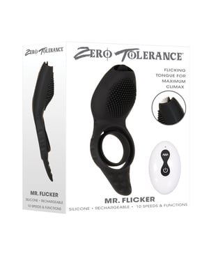 Zero Tolerance Mr. Flicker Vibrating Cock Ring – Black by Zero Tolerance product image