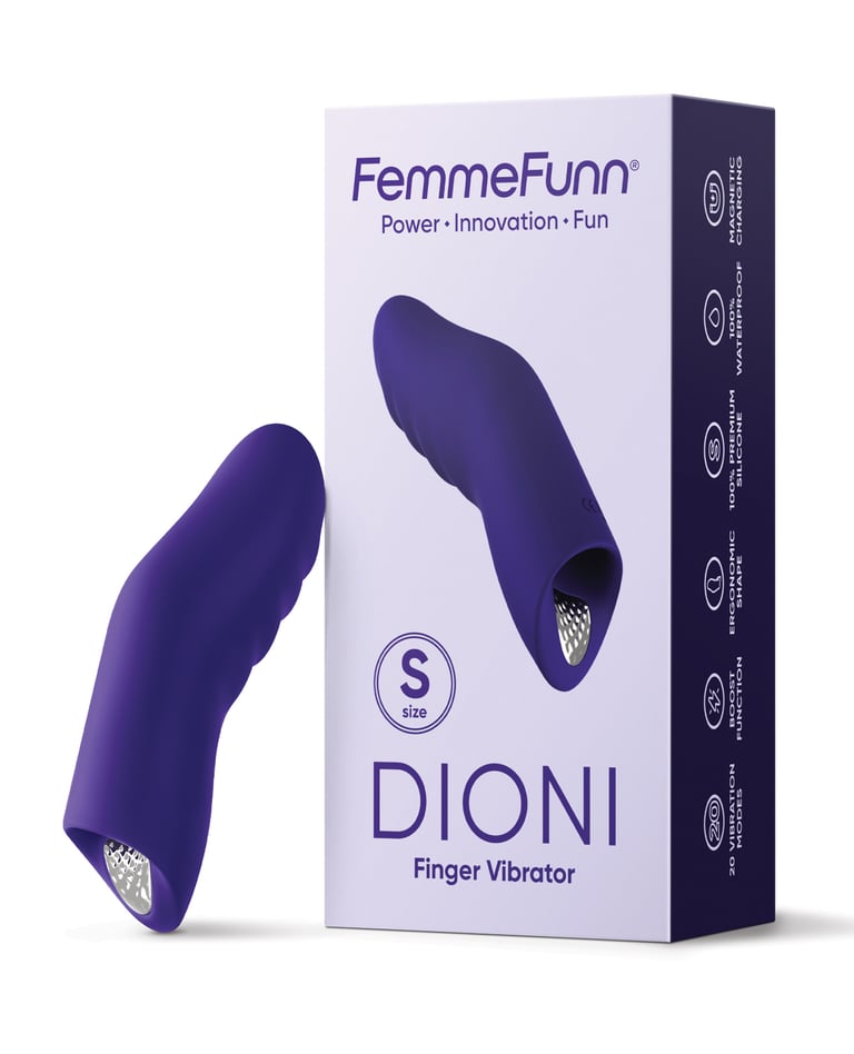 Femme Funn Dioni Wearable Finger Vibe – Small Dark Purple by Femme Funn product image
