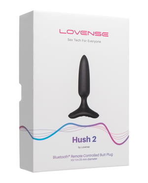 Lovense Hush 2 1″ Butt Plug – Black by Lovense product image