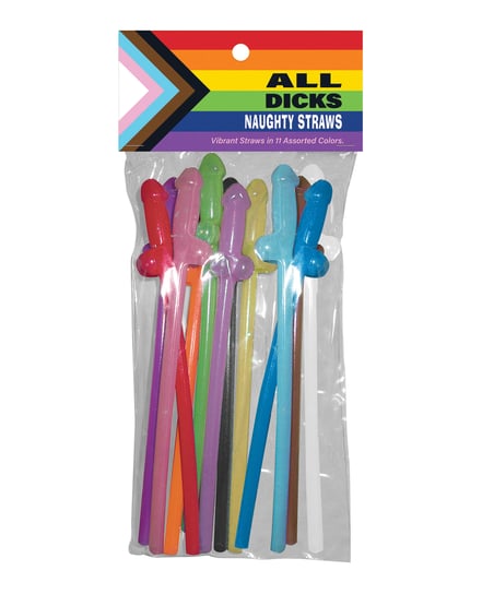 All Dicks Naughty Straws – Asst. Colors Pack of 11 by Kheper product image
