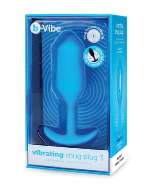 b-Vibe Vibrating Snug Plug – Large Blue by b-vibe product image