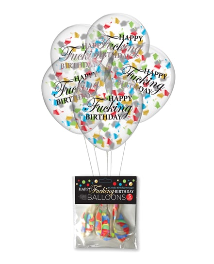 Happy Fucking Birthday Confetti Balloons by Candy Prints product image