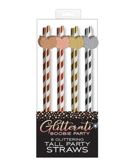 Glitterati Boobie Party Tall Straws – Pack of 8 by Candy Prints product image