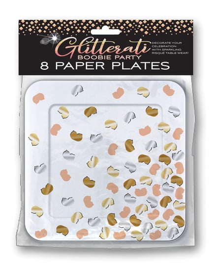 Glitterati Boobie Party Plates – Pack of 8 by Candy Prints product image