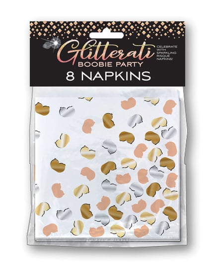 Glitterati Boobie Party Napkins – Pack of 8 by Candy Prints product image