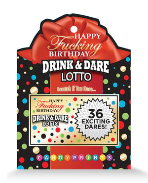 Happy Fucking Birthday Drink & Dare Lotto by Candy Prints product image